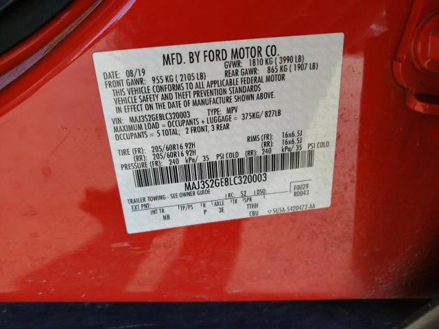 2020 FORD ECOSPORT S MAJ3S2GE8LC320003
