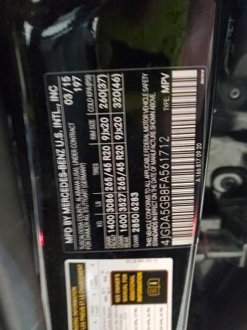 2015 MERCEDES-BENZ ML 400 4MA - 4JGDA5GB8FA561712