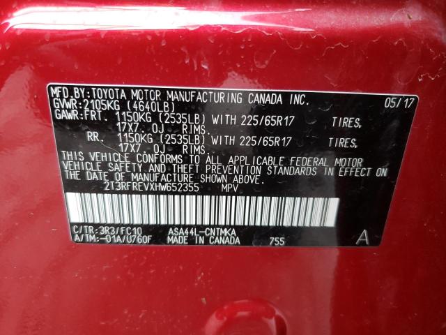 2017 TOYOTA RAV4 XLE - 2T3RFREVXHW652355