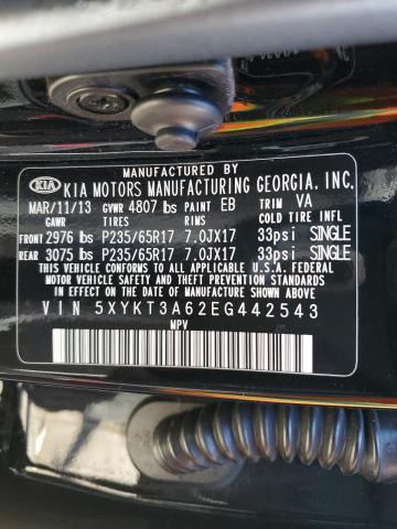 5XYKT3A62EG442543 KIA SORENTO LX