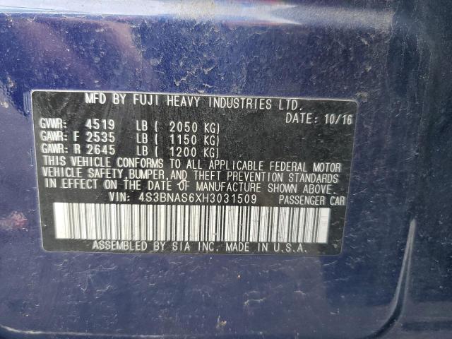 4S3BNAS6XH3031509 Subaru Legacy Sport