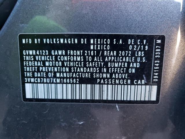 2019 VOLKSWAGEN JETTA S 3VWCB7BU7KM166562