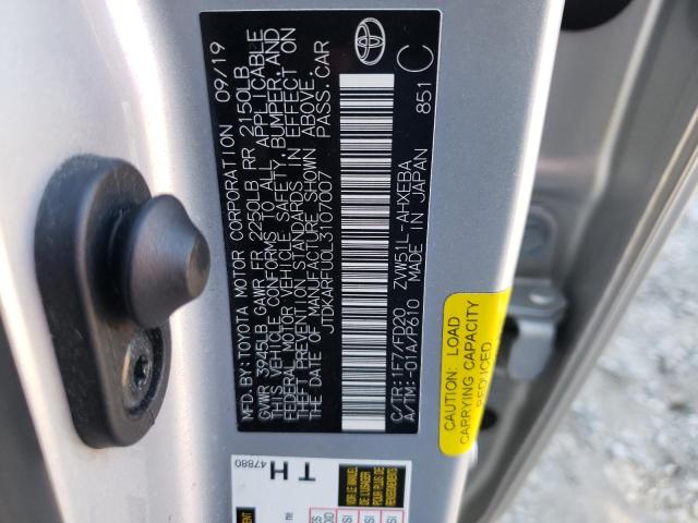 2020 TOYOTA PRIUS L - JTDKARFU0L3107007