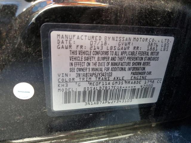 3N1AB7AP6JY343103 Nissan SENTRA S