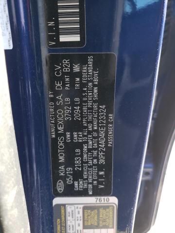 2019 KIA FORTE FE 3KPF24AD4KE123324