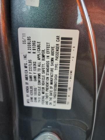 2011 Honda Accord Lx-S VIN: 1HGCS1B39BA015454 Lot: 38687793