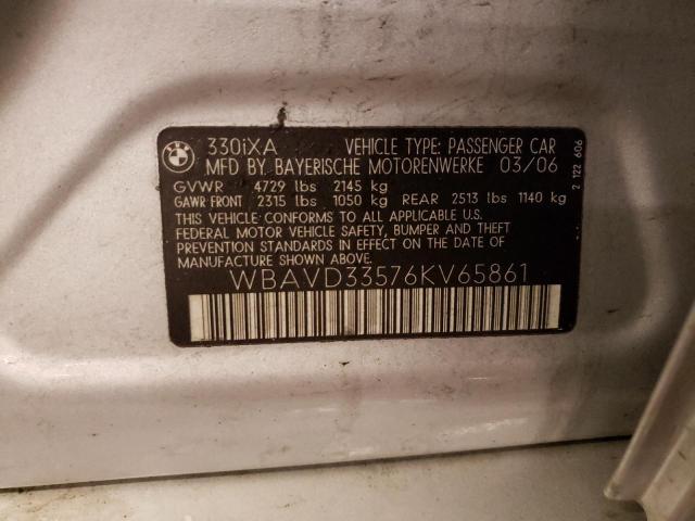 WBAVD33576KV65861 BMW 330 XI