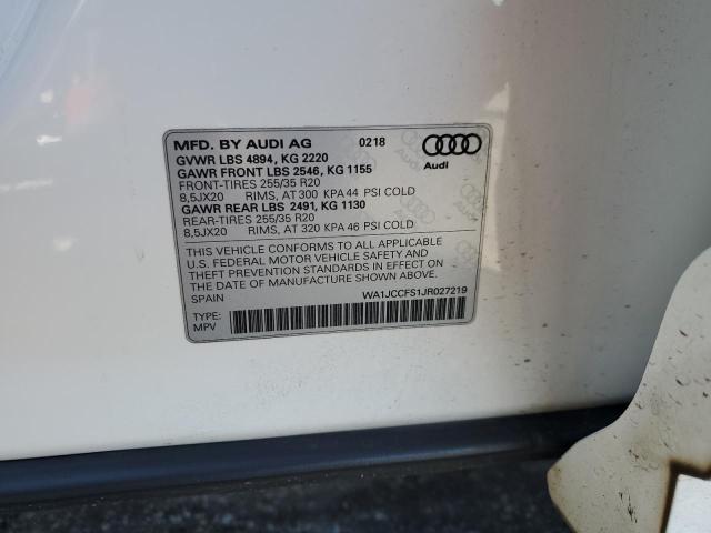 2018 AUDI Q3 PREMIUM WA1JCCFS1JR027219