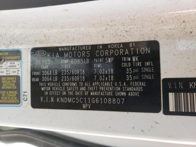 KNDMC5C11G6108807 KIA SEDONA EX