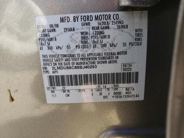 2LMDU88C88BJ40293 Lincoln MKX