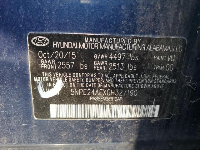 2016 HYUNDAI SONATA SE 5NPE24AFXGH327190