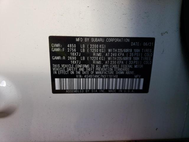 2022 SUBARU OUTBACK LI - 4S4BTANC7N3110148