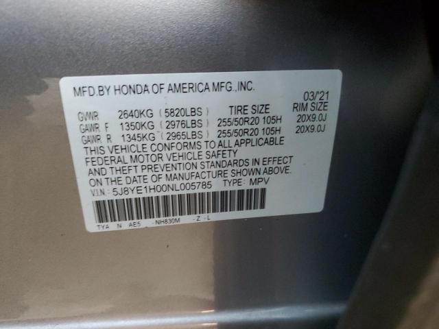 2022 ACURA MDX A-SPEC - 5J8YE1H00NL005785