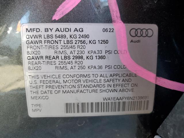 2022 AUDI Q5 WA1EAAFY6N2139691