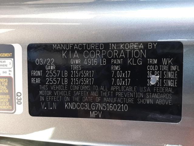 KNDCC3LG7N5160210 KIA NIRO S