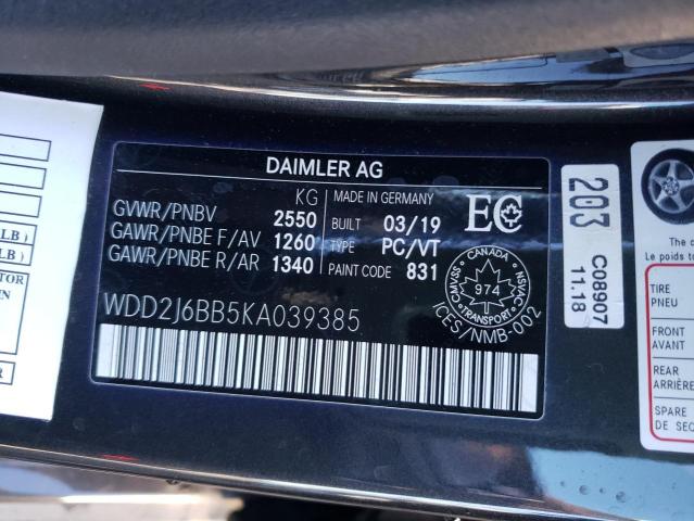 2019 MERCEDES-BENZ CLS AMG 53 - WDD2J6BB5KA039385