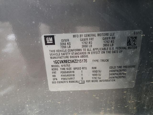 2017 CHEVROLET SILVERADO2 1GCVKREC5HZ215176