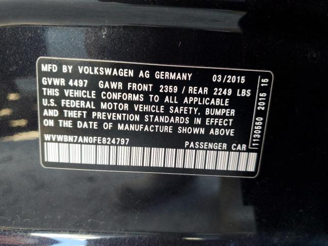 2015 VOLKSWAGEN CC SPORT - WVWBN7AN0FE824797