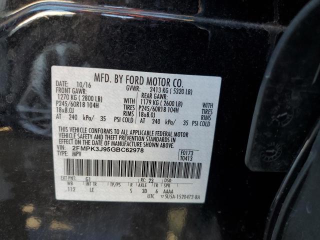 2016 FORD EDGE SEL 2FMPK3J95GBC62978