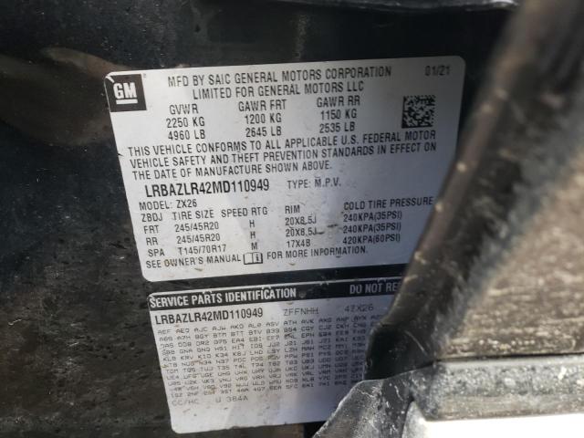 2021 BUICK ENVISION P - LRBAZLR42MD110949