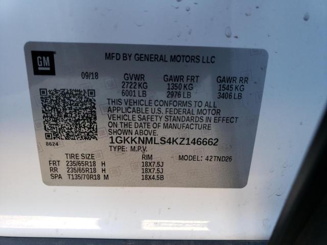 2019 GMC ACADIA SLT - 1GKKNMLS4KZ146662