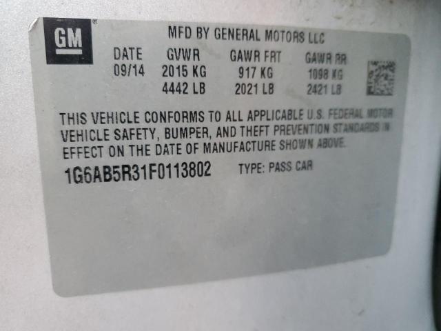 1G6AB5R31F0113802 Cadillac ATS LUXURY