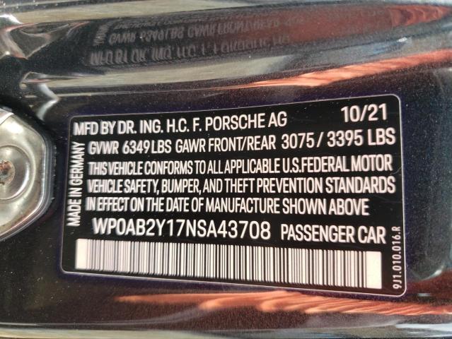 2022 PORSCHE TAYCAN 4S - WP0AB2Y17NSA43708