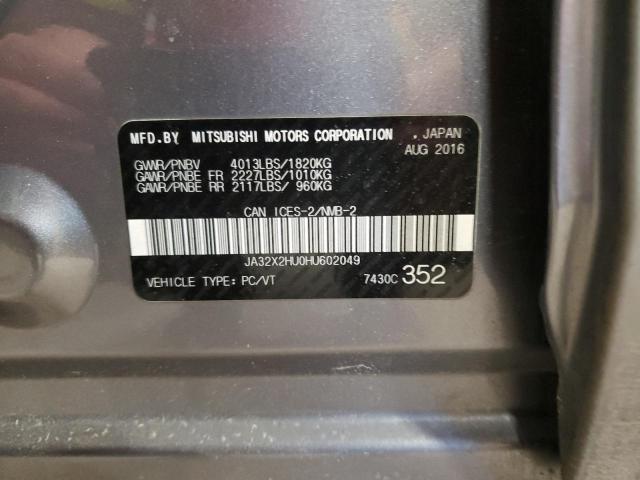 2017 MITSUBISHI LANCER SPO - JA32X2HU0HU602049