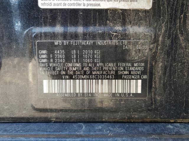4S3BMBK68C3035463 Subaru Legacy 2.5i Limited