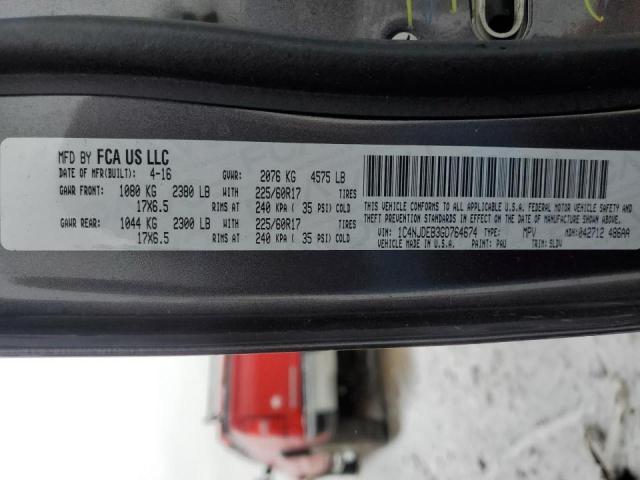 2016 JEEP COMPASS LA - 1C4NJDEB3GD764674
