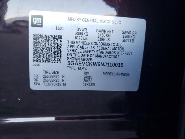 2022 BUICK ENCLAVE AV - 5GAEVCKW6NJ110015