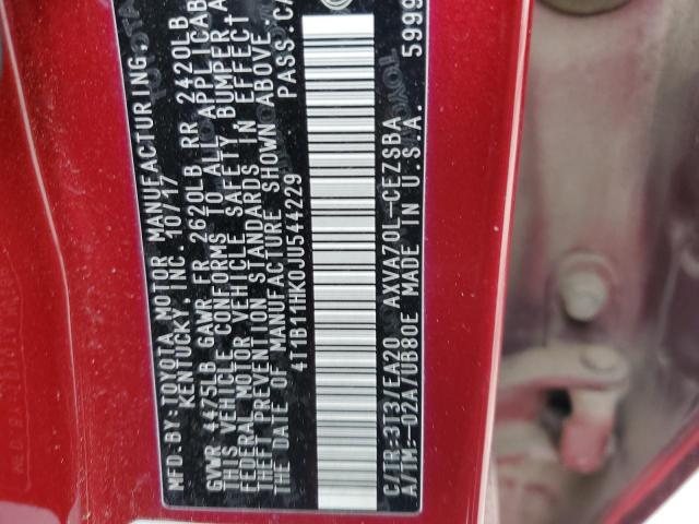 2018 TOYOTA CAMRY L - 4T1B11HK0JU544229