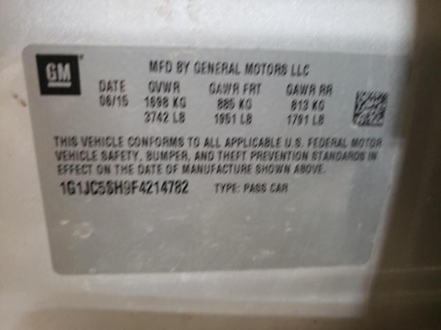2015 CHEVROLET SONIC LT - 1G1JC5SH9F4214782