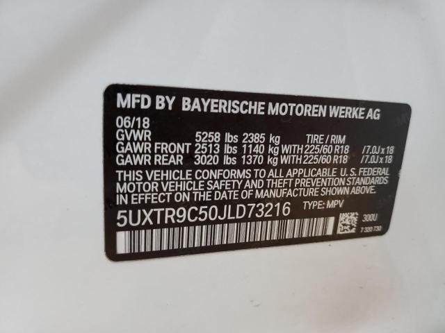 5UXTR9C50JLD73216 BMW X3 Xdrive30i