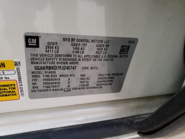 2015 BUICK ENCLAVE - 5GAKRBKD7FJ245747