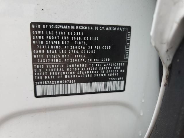2021 VOLKSWAGEN TIGUAN S 3VV1B7AX3MM097864