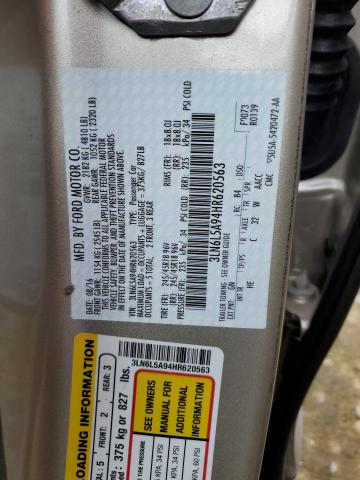 2017 LINCOLN MKZ PREMIE 3LN6L5A94HR620563