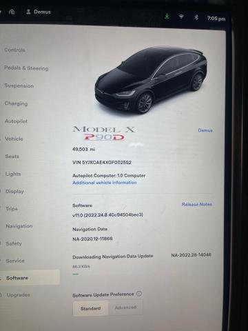 5YJXCAE4XGF002552 Tesla MODEL X