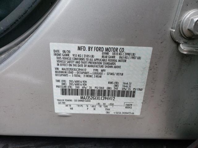 2020 FORD ECOSPORT S MAJ3S2GEXLC394412