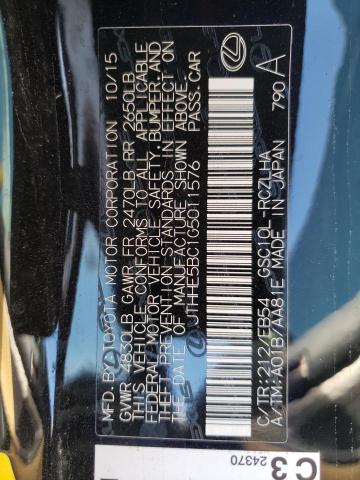 2016 LEXUS RC 350 - JTHHE5BC1G5011576