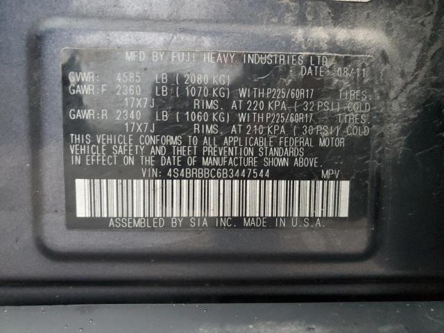 4S4BRBBC6B3447544 Subaru Outback 2.5i Premium