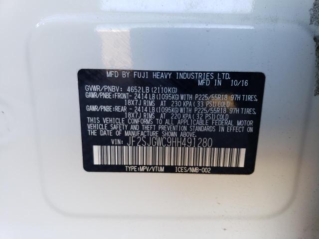 JF2SJGWC9HH491280 Subaru Forester 2.0xt Touring