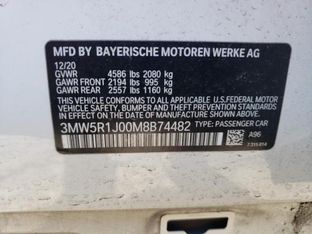 2021 BMW 330I - 3MW5R1J00M8B74482