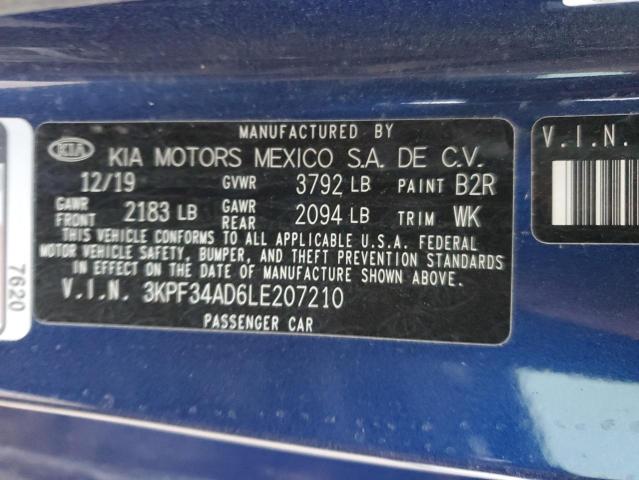 3KPF34AD6LE207210 KIA Forte Gt Line