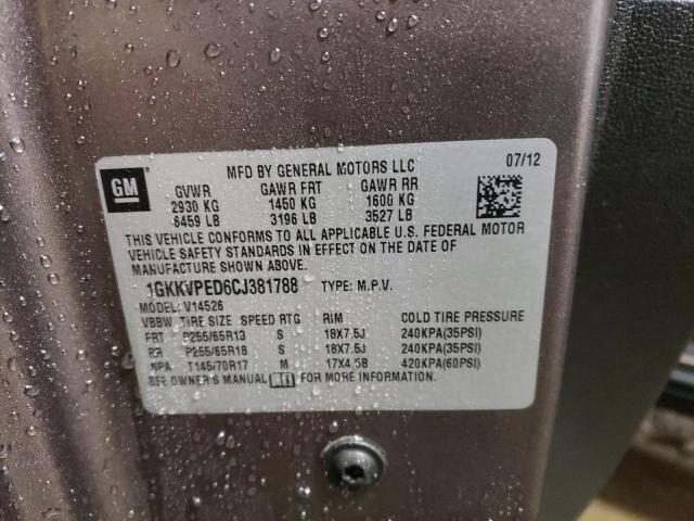 1GKKVPED6CJ381788 GMC ACADIA SLE