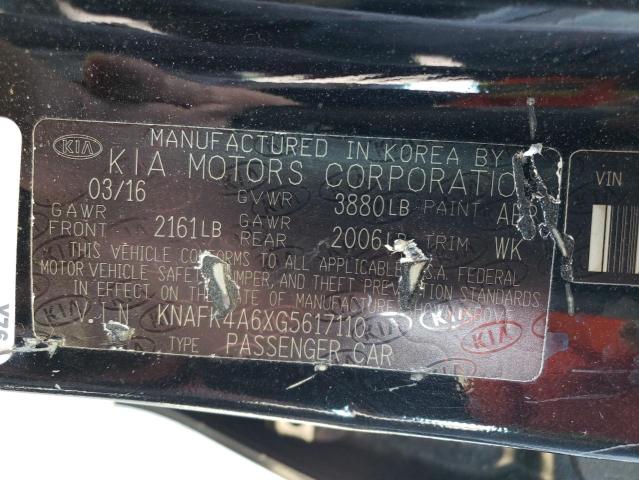 2016 KIA FORTE LX KNAFK4A6XG5617110