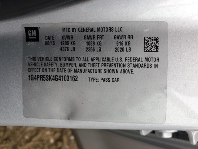 2016 BUICK VERANO CON - 1G4PR5SK4G4103162