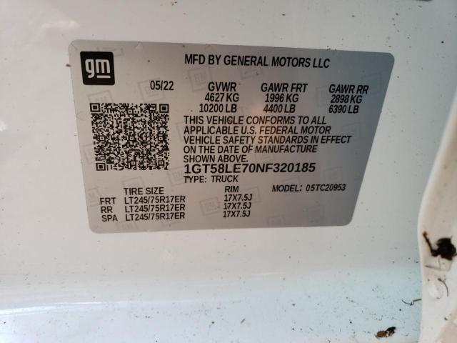 2022 GMC SIERRA C25 1GT58LE70NF320185