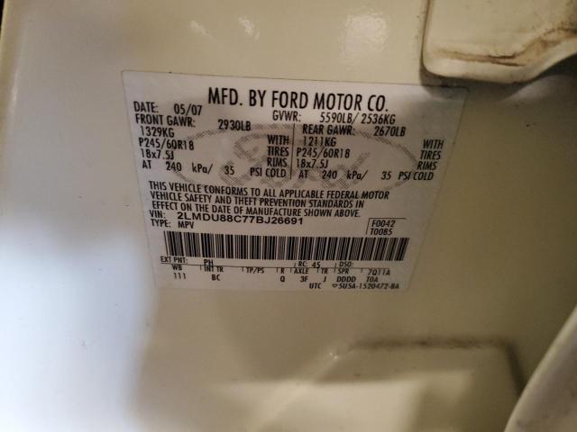 2LMDU88C77BJ26691 Lincoln MKX