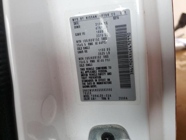 2016 NISSAN NV200 2.5S - 3N6CM0KNXGK692990